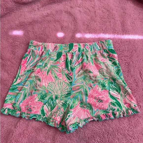 LILLY PULITZER KIDS PRINTED XL SHORTS COTTON - Picture 4 of 4